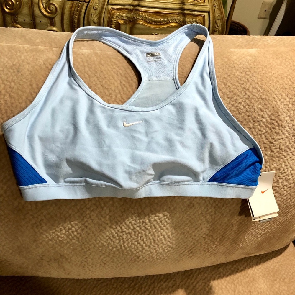 Nike New Blue Sports Exercise Bra Top